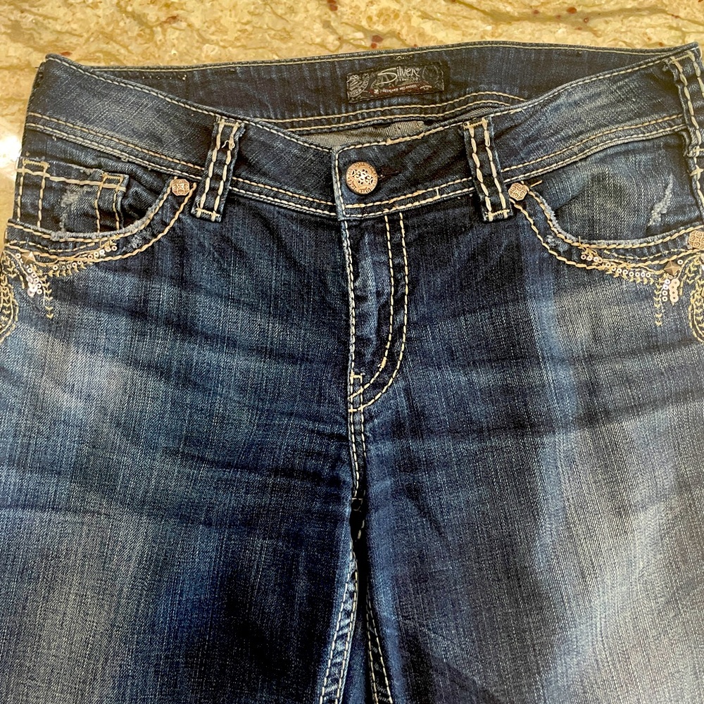 Silver boot cut jeans